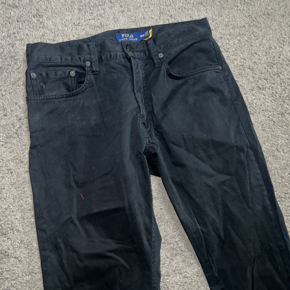 Polo Ralph Lauren Jeans Mens 30x30 Black Varick Slim Straight Stretch